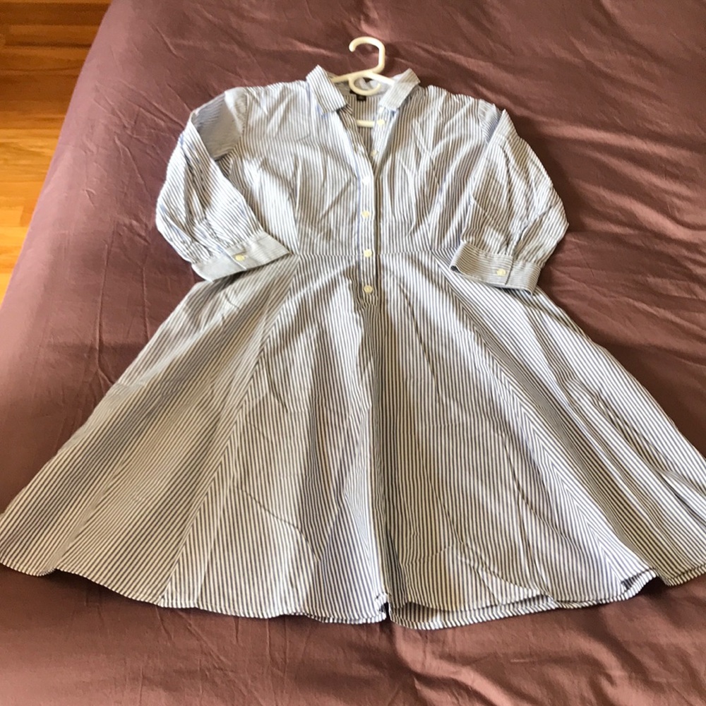 Ann Taylor button up shirt dress.